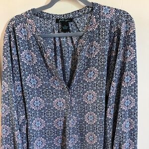 V-neck medallion blouse